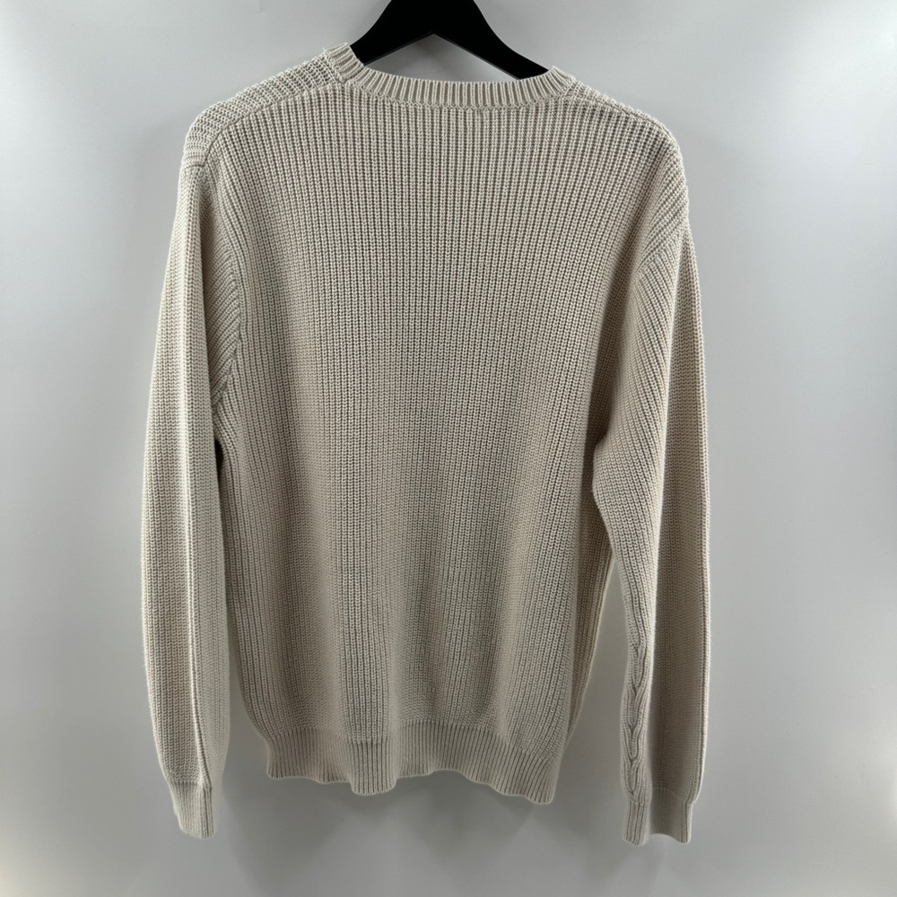 John Galt Oversized Beige Sweater One Size Cozy Neutral Pullover - Picture 6 of 8